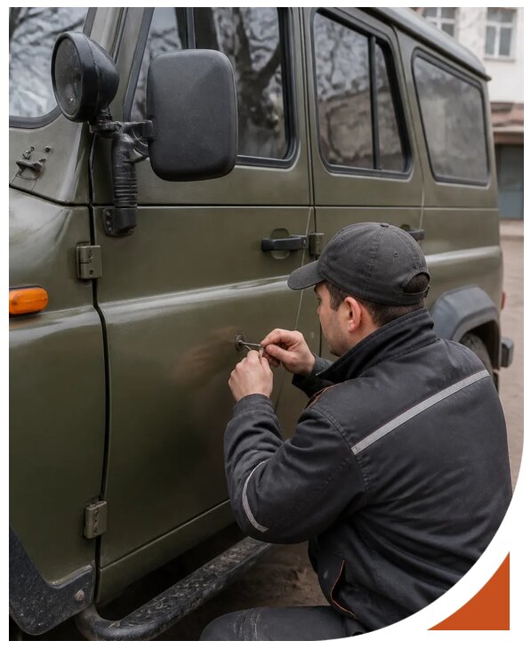 Профессиональное вскрытие автомобиля УАЗ без повреждений в Людинове